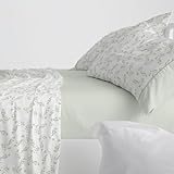 Burrito Blanco Bettwäsche-Set für Betten mit 90 cm Breite (+ verfügbare Größen), Polyester, 50% Baumwolle, 50% Baumwolle, Design 040, Mintfarben (90 x 190/200 cm)