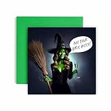 Huxters Basic Witch Geburtstagskarte für Frauen - Friend Not Your Basic Witch - Lustige Karte für Musik- und Zauberer von Oz Fan (Basic Witch)