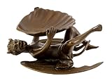Kunst & Ambiente - Teufel/Faun mit Muschelschale - Wiener Bronze - mit Bergmann-Stempel - Visitenkartenschale