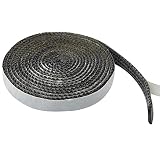 3m Feuerfestes Dichtungsband, Selbstklebend Dichtband Glas Ofendichtschnur Kamindichtung aus Glasfasern Dichtungsband Selbstklebend für Kaminofen Tür Kamin Ofenrohr Dichtung, Breite 10 X 2