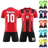 Angebote des Tages Heute Sportshirt Herren Kurzarm Individuelles Mit Namen Und Nummer Football Personalisierte Outfit Customized Mit Eigenem Namen T-Shirts Trikot Bedrucken 80er Jahre Kleidung