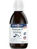 NORSAN Premium Omega 3 Fischöl Total Naturell hochdosiert - 2000mg Omega-3 pro Portion - Über 2000 Ärzte empfehlen NORSAN Omega 3 - 100% natürlich, 800 IE Vitamin D3, kein Aufstoßen