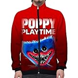Unisex Poppy Playtime Huggy Wuggys Hoodies Graphic Pullover Hooded Zip Up Hoodies Cool Sweatshirts für Männer Frauen, F3, XL