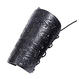 Pisamhid Leder Armschutz Mittelalter Armschützer Leder Handschuh Armband für Männer 1PC Bracer Armschutz Cosplay Zubehör