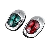 2Pcs/Set 8 LED Navigation Light DC 12V Signal Warning Lamp Stainless Steel Signal Lamp for Marine Boat Yacht Accessories