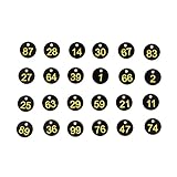 Rundes Nummernschild, Bienenstock-Nummernschild, 100 Stück, gravierte Nummernschilder mit Loch zur Seuchenbekämpfung für die Seuchenbekämpfung in der Bienenzucht(Schwarz Gelb)