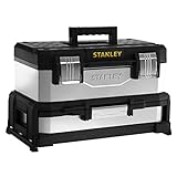 Stanley Werkzeugbox Metall-Kunststoff mit integrierter Schublade (galvanisiert), 1-95-830
