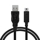 subtel® USB Kabel 1m kompatibel mit Nintendo DSi/DSi XL / 2DS / 2DS XL / 3DS / 3DS XL Ladekabel System Connector auf USB A 2.0 Datenkabel  schwarz PVC