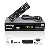 Premium X Satelliten-Receiver HD 520SE FTA Digital SAT TV Receiver DVB-S2 FullHD HDMI SCART 2X USB Multimedia-Player, Astra Hotbird vorprogrammiert