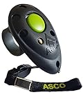 ASCO Premium Clicker, Finger Clicker für Clickertraining, Hunde Katzen Pferde Profi Clicker, Hundetraining Klicker schwarz AC01F