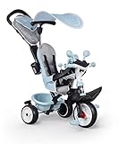 Smoby - Baby Driver Plus Blau - 3-in-1 Kinder Dreirad, mitwachsendes Multifunktionsfahrzeug mit premium Ausstattung, für Kinder ab 10 Monaten