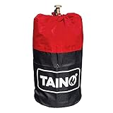TAINO Gasflaschenhülle für 5kg Gasflaschen-Abdeckung Schwarz Rot
