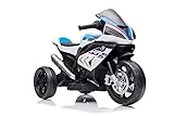 Kinderfahrzeug - Elektro Kindermotorrad - Dreirad - Design wie BMW HP4 Lizenziert (Weiss)