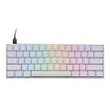 Epomaker Anne Pro2 Gaming Tastatur Mechanische mit RGB Beleuchtete, PBT Tastenkappen NKRO programmierbar Bluetooth Tastatur for Win/Mac/Gaming