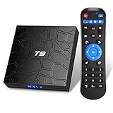 Android TV Box, T9 Android 9.0 TV Box 2GB RAM/16GB ROM RK3318 Quad-Core Support 2.4/5GHz WiFi BT4.0 4K 3D HDMI DLNA Smart TV Box