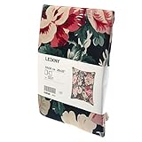 Ikea LEIKNY Kissenbezug in schwarz/bunt; mit Blumenmuster; 100% Baumwolle; (50x50cm)
