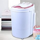 Tragbare Mini-Waschmaschine für Reisen, 6 kg, 54 x 35 x 34 cm, für Single, Studenten, Camper, (Rose Gold)