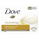 Dove Waschstück Beauty Cream Bar Cream Oil Handseife mit 1/4 Feuchtigkeitscreme und marokkanischem Arganöl 90 g