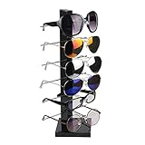 hongbanlemp Brillenständer Schmuck Organizer Stand 6 Paar Kunststoff Sonnenbrillen Brillen Brille Rack Display Stand Organizer Show Halter Rack Brillenhalter (Color : Black)