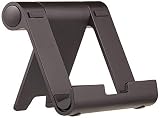 Amazon Basics Tragbarer Ständer mit verstellbarem Betrachtungswinkel für Tablets, E-Reader und Handys - Schw
