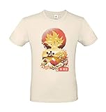 b&c Dragon Ball Goku Japan Style T-Shirt 100% Baumwolle, Beige XL