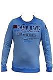 Camp David Herren Sweatshirt Oil Dyed mit Logo-Prägung