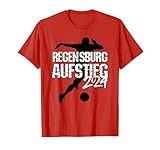 Regensburg Aufstieg Fussball Kicken Verein Fan Liga rot weiß T-S
