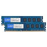 TECMIYO DDR3 8GB (2x4 GB) PC3 10600 UDIMM DDR3 1333MHz PC3-10600U CL9 1,5 V 240 Pin Nicht-ECC ungepuffertes 2RX8 Dual Rank Desktop Memory Ram-Modul