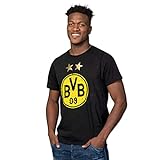 Borussia Dortmund, BVB-T-Shirt mit Logo, Schwarz, L