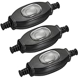 Greluma 3 Stk Wasserdichter Inline-Kabelschalter, EIN-Aus-Kabel-Lampen-Wippschalter, 3A 250 V AC-Geräteschalter, Lampenkabel-Kabelschalter