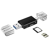 YAOMAISI Zinc Alloy USB Type C NM Card Dual-Use Card Reader with USB and Type C Nano Memory Card Reader (Note: No Memory Card) Black