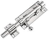 Litensh Türriegel für Schiebetore mit Loch für Vorhängeschloss, 304 Edelstahl Torriegel Schlossriegel Beidseitig Schieberiegel Türsicherheitsschloss, 14mm Durchmesser 160