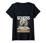 Damen Weimaraner Hund Geschenk Hunderasse T-Shirt mit V-Ausschnitt