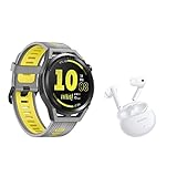 Huawei Watch GT Runner + Freebuds 4i - Smartwatch mit wissenschaftlichem Laufprogramm und Lauftrainer - Leichte und bequeme Sportuhr mit bis zu 2 Wochen Akkulaufzeit - 46mm Grau