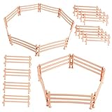 Alasum 50 Stück der Zaun Bauernhof Zaun Spielzeug Hobbypferd Mini-Dorfzaun tierisches Spielzeug Zaunmodelle bauernhofspielzeug Farm Spielzeug Zaun für Spielzeugfarm Hürdenzäune PVC