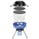 Campingaz Party Grill, Kleiner Grill für Camping, Festivals oder Picknick, mit flexiblen Kochmöglichkeiten, Gaskocher mit Antihaftbeschichteter Grillplatte und Topfträg