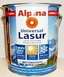 Alpina Universal Holzlasur, Weiß, 4 Liter, außen