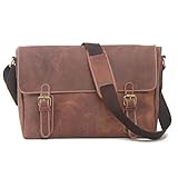 SJL1124 Rucksack Für Männer Personalisierte Brown-Leder-Männer Tasche for Geschäftsreisen auf 15-Zoll-Laptops Geeignet Für Die Reise-Outdoor-Schule (Color : Red Brown, Size : S)