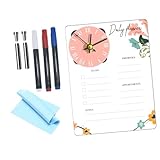 Zerodeko 1 Satz Desktop-Notizblock Schreibtisch-Trockenlöschtafel to-do-Listentafel herrenuhren Wanduhr Acryl-Schreibtafel Schreibtafel mit Stift löschbar Tischset schmück