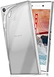 moex Aero Case kompatibel mit Sony Xperia Z5 - Hülle aus Silikon, komplett transparent, Klarsicht Handy Schutzhülle Ultra dünn, Handyhülle durchsichtig einfarbig, Klar