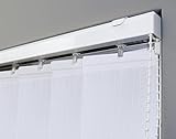 JalousieCrew Vertikal Lamellenvorhang Farbe weiß - Breite 100 bis 250 cm - Höhe 250 cm (individuell kürzbar) Lamellenbreite 89mm (100 x 250 cm)