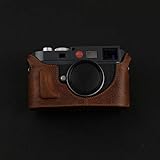 ERWEI Camery Case Handgefertigte Rindsboden mit Rindsboden, geeignet für Leica M9, ​​M9P, M-E, M8, M-Monochrom-Kameras,Braun
