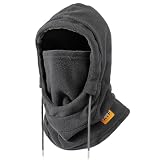 AYPOW Thermo Fleece Sturmhauben Winter, Winddichte Balaclava Gesichtsmaske, Warme Fleecefutter Skimaske Weicht Verstellbare Kapuze Hut Motorrad Fahrrad für Herren Damen Outdoor Sk