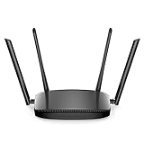 GLXZYX Zuverlässiger WLAN-Router zum schnellen Download ohne Ausfallsignal mit Erhöhung der Firmware, sichere Internetgeschwindigkeit, WLAN-Router, Dualband (Farbe: Schwarz)