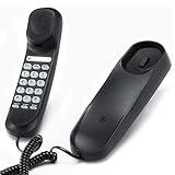 Festnetztelefon - Robustes schnurgebundenes Telefon für das Büro Mini-Telefon verwendet HD-Soundchips, wodurch der Klang klarer wird. Es ist geeignet für Büro und Zuhause und mehr (Schwarz)