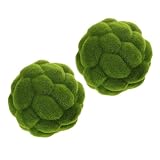 Amosfun 1 Satz Simulierter Moosball Grüne Mooskugeln Große Kugeln Künstliche Pflanzen Im Freien Hängende Bälle Für Draußen Künstliche Kugelpflanzen Im Freien Topiary-Ball Green Plastik 2