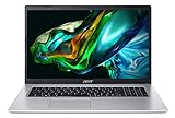 Acer Aspire 3 (A317-53-32WF) Laptop | 17, 3' FHD Display | Intel Core i3-1115G4 | 8 GB RAM | 512 GB SSD | Intel UHD Graphics | Windows 11 | QWERTZ Tastatur | Silber