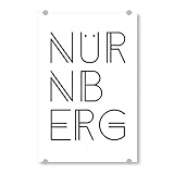 artboxONE Acrylglasbild 45x30 cm Typografie Citybild Nürnberg Bild hinter Acrylglas - Bild nürnberg nürnberg