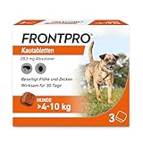 FRONTPRO Hund M - Kautablette gegen Zecken & Flöhe (Hunde 4 bis 10 kg) - 3X Kautabletten für 3 Monate S