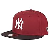 New Era Colour Block 9Fifty Snapback Cap NY Yankees Rot Schwarz, Size:M/L